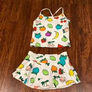 Hanna Andersson "Tankini skirt Swimsuit" in Fruit print size 130